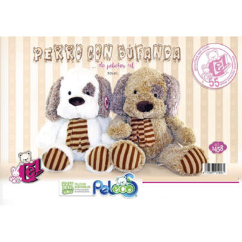 Peluche Perro Con Bufanda 50 cm