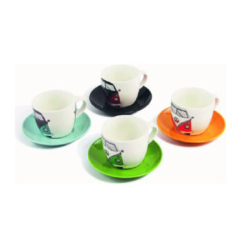 Set 4 Tazas Café Wolswagen