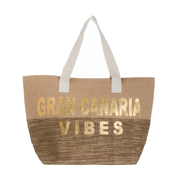 Bolso Playa Vibes Gran Canaria Marrón
