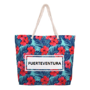 Bolso Playa Flowers Fuerteventura Azul