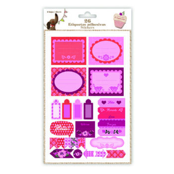 2 Hojas Etiquetas Adhesivas