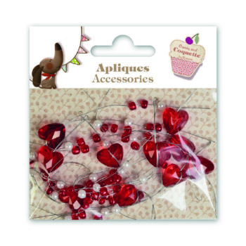 Apliques Accesorios Corazón Rojo