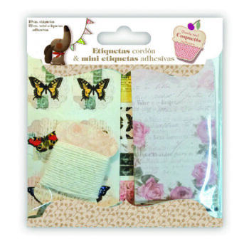 Etiquetas con Cordón y Mini Etiquetas Adhesivas