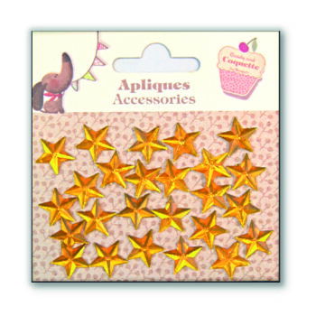 Apliques Accesorios Estrellas Doradas