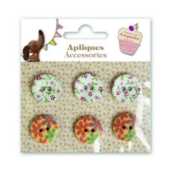 Apliques Accesorios Botón Flores