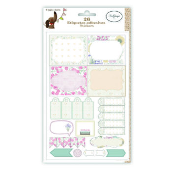 2 Hojas Etiquetas Adhesivas