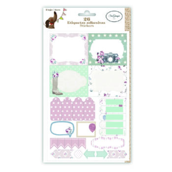 2 Hojas Etiquetas Adhesivas