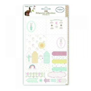 2 Hojas Etiquetas Adhesivas