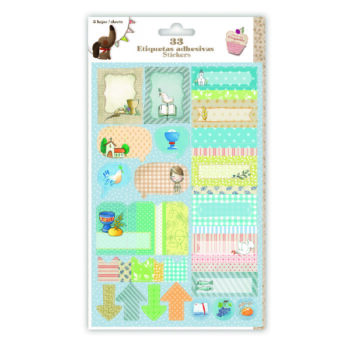 2 Hojas Etiquetas Adhesivas