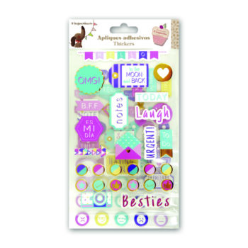 3 Hojas Apliques Adhesivos