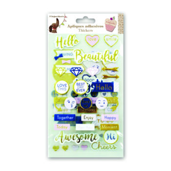 3 Hojas Apliques Adhesivos