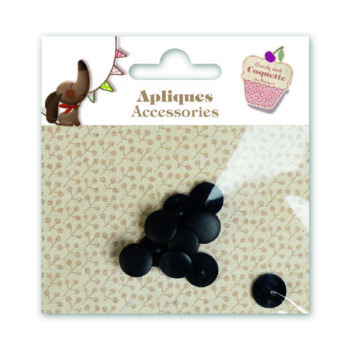Apliques Accesorios Botones Negros