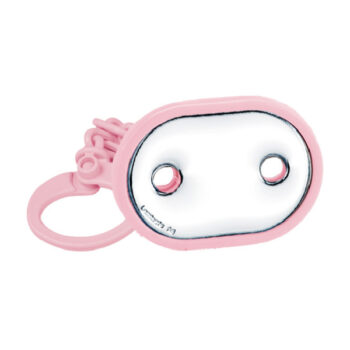 Pinza de Chupete Plata Bilaminada Color Rosa