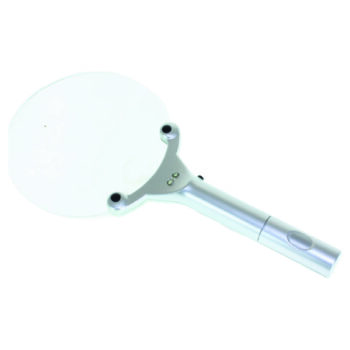 Lupa 2 Leds Plateada S/Marco