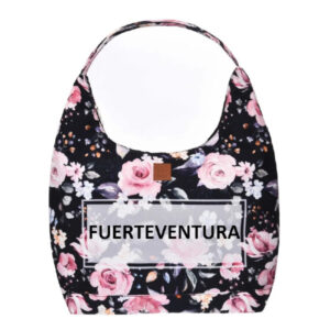 ESP040-FT Bolso Góndola Flowers Fuerteventura Negro