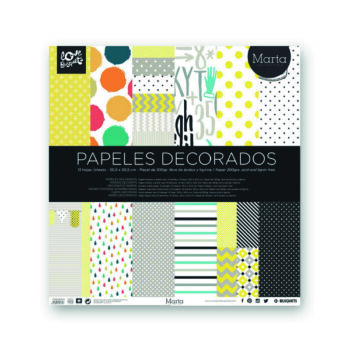 Papeles Decorados 12 Hojas 200 GR