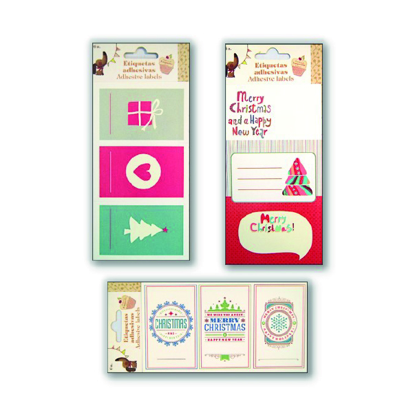 6 Etiquetas Adhesivas Navidad