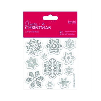 Sellos Copos Navidad Transparente