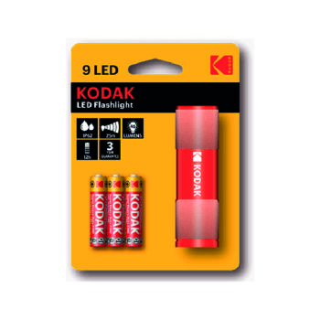 Linterna 9 LED 2W Kodak Rojo