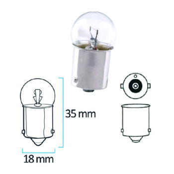 Lámpara Piloto de Matrícula Caja 10 UDS