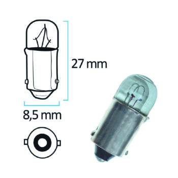 Lámpara Piloto de Matrícula Caja 10 UDS
