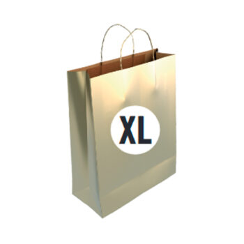 Bolsa Kraft Color Oro Tamaño "XL" 40+18x46 cm