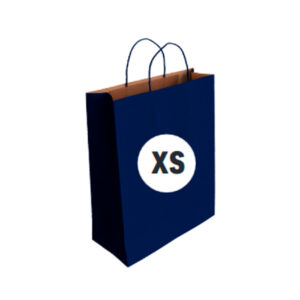 02103081 Bolsa Kraft Color Azul Tamaño "XS" 18+8x24 cm