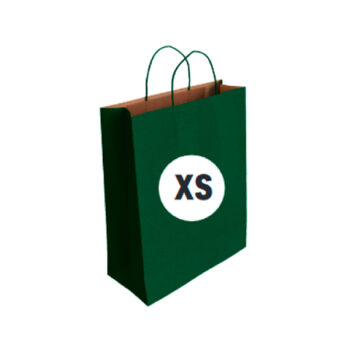 Bolsa Kraft Color Verde Tamaño "XS" 18+8x24 cm