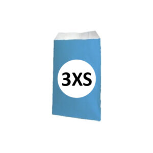 02125003 Pack 25 Sobres Celulosa Celeste Tamaño "3XS" 8x15 cm