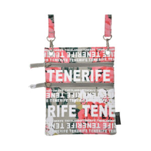 Bolso Pasaporte Flowers Tenerife Beige/Blanco/Multi.