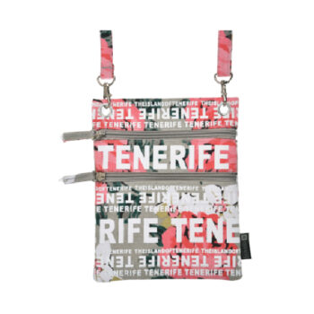 Bolso Pasaporte Flowers Tenerife Beige/Blanco/Multi.