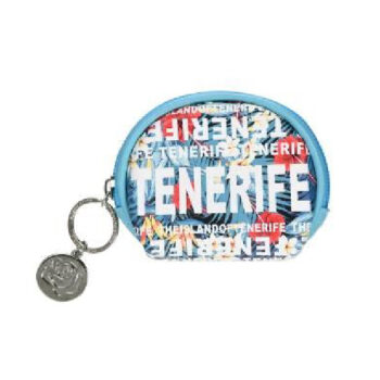 Monedero Redondo Flowers Tenerife Azul