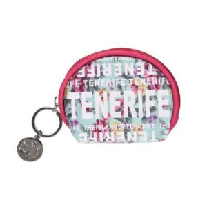 WT006-T Monedero Redondo Flowers Tenerife Rosa