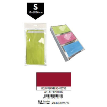 Pack 12 Sobres Kraft Rojo Tamaño "S" 15+6x30 cm