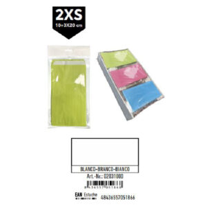 02031000 Pack 12 Sobres Celulosa Blanco Tamaño "2XS" 10+3x20 cm