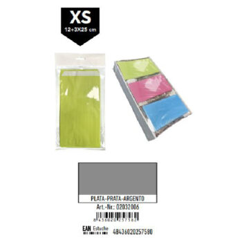 Pack 12 Sobres Kraft Plata Tamaño "XS" 12+3x25 cm