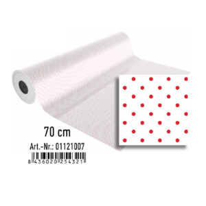 01121007 Bobina Polipropileno Puntos Rojos 70 cm x 50 m