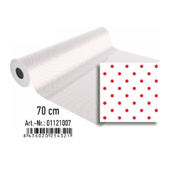 Bobina Polipropileno Puntos Rojos 70 cm x 50 m