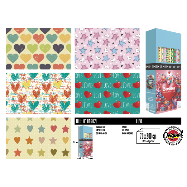 Rollos Love 70 x 200 cm