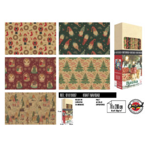 Rollos Kraft Navidad 70 x 200 cm