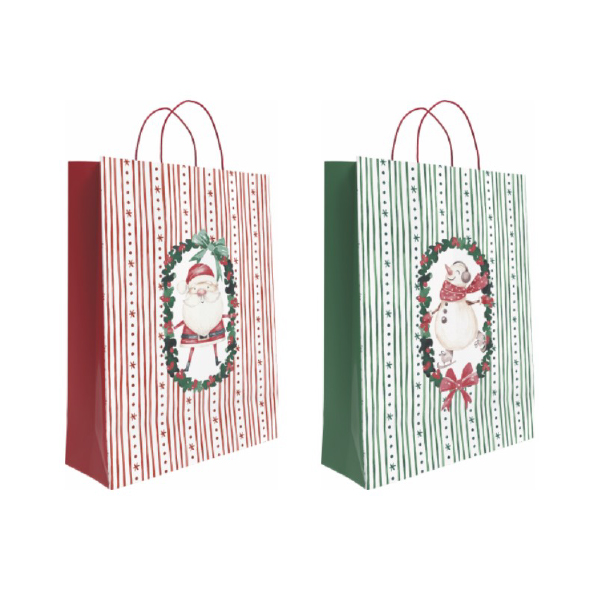 Bolsa Decorada Navidad Surtido F «S» 24+10×32 cm