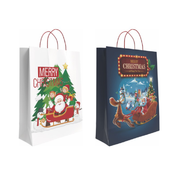 Bolsa Decorada Navidad Surtido G «L» 32+14×40 cm
