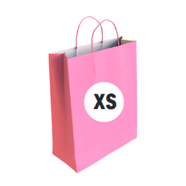 Bolsa Celulosa Color Rosa Tamaño "XS" 18+8x24 cm