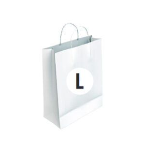 Bolsa Celulosa Blanca Tamaño "L" 32+14x40 cm