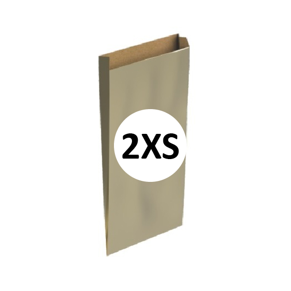 Pack 100 Sobres Kraft Oro Tamaño "2XS" 10+3x20 cm