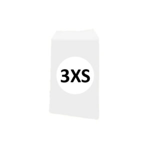 Pack 100 Sobres Celulosa Blanco Tamaño "3XS" 8x15 cm