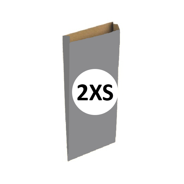 Pack 100 Sobres Kraft Plata Tamaño "2XS" 10+3x20 cm