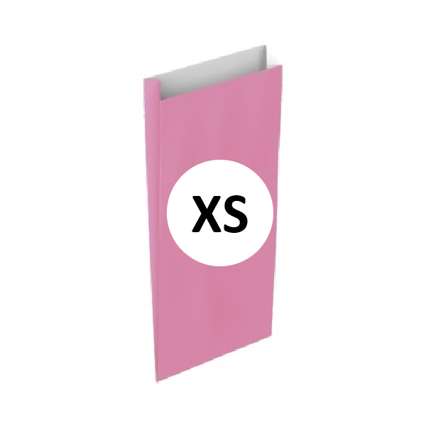 Pack 100 Sobres Celulosa Rosa Tamaño "XS" 12+3x25 cm