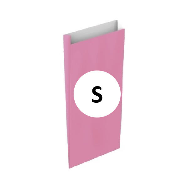 Pack 100 Sobres Celulosa Rosa Tamaño "S" 15+6x30 cm