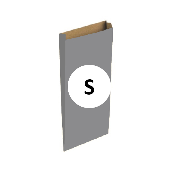 Pack 100 Sobres Kraft Plata Tamaño "S" 15+6x30 cm